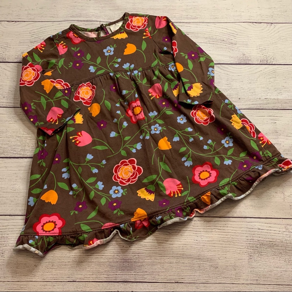 Hanna Andersson Girls Floral Dress Size 90